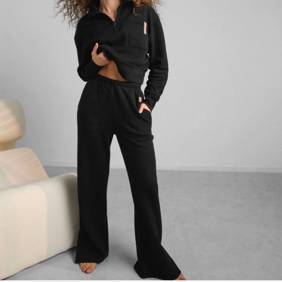 **SOLD** LUNYA BNWT Silksweats™ Reversible Straight Leg Pant in Black Size S - Picture 6 of 6